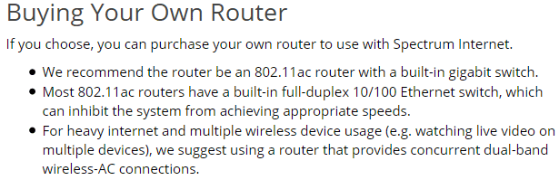 spectrum routers