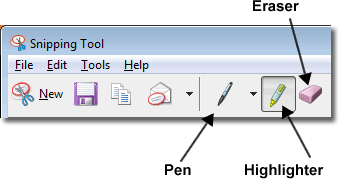 snipping tool pen highlighter